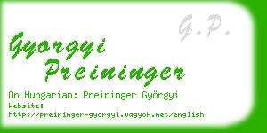 gyorgyi preininger business card
